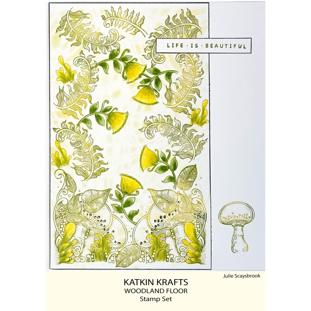 Creative Expressions 6"X8" Clear Stamp Set: Woodland Floor, By Katkin Krafts (KK0003)