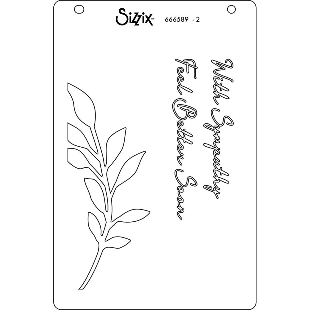 Sizzix A6 Layered Cosmopolitan Stencils: Frond, By Stacey Park 4/Pkg (666589)
