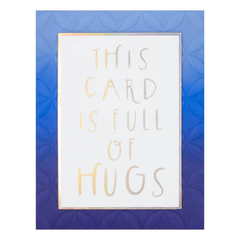 Spellbinders Glimmer Cardfront Sentiments Glimmer Hot Foil Plate: This Card Is Full Of Hugs (GLP401)