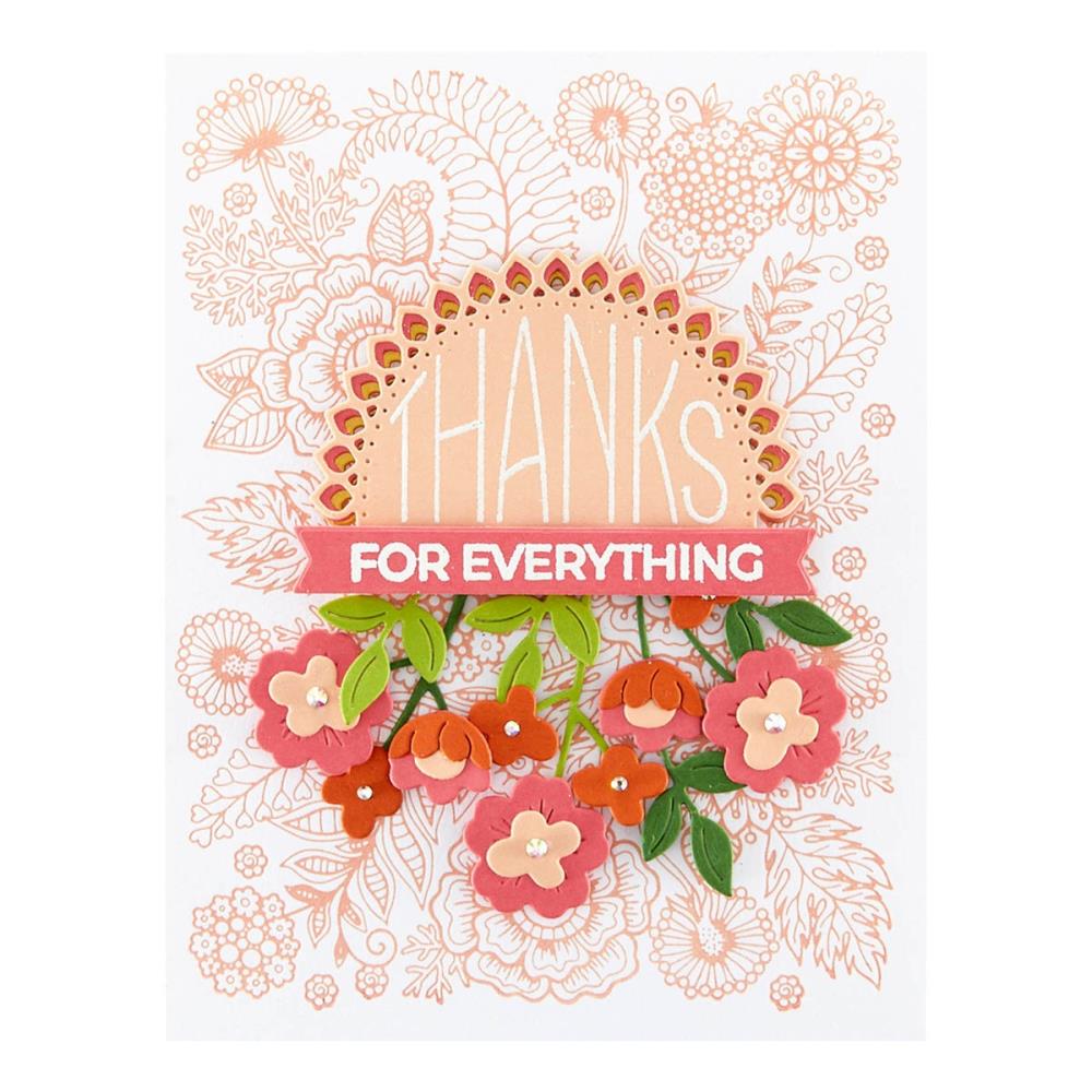 Spellbinders Kaleidoscope Arch Clear Stamp Set: Kaleidoscope Arch Sentiments (STP208)