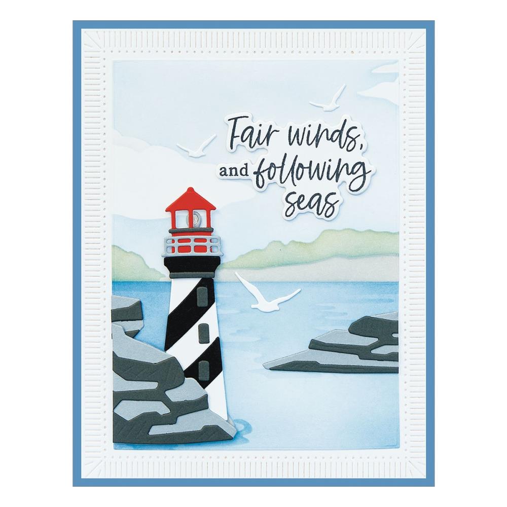 Spellbinders Fair Winds Stencil: Uncharted Waters, By Dawn Woleslagle (5A0028MG1GBP0)