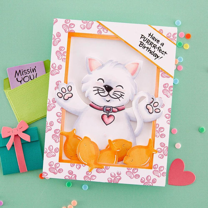 Stampendous Etched Dies: Kitty Hugs (S5587)