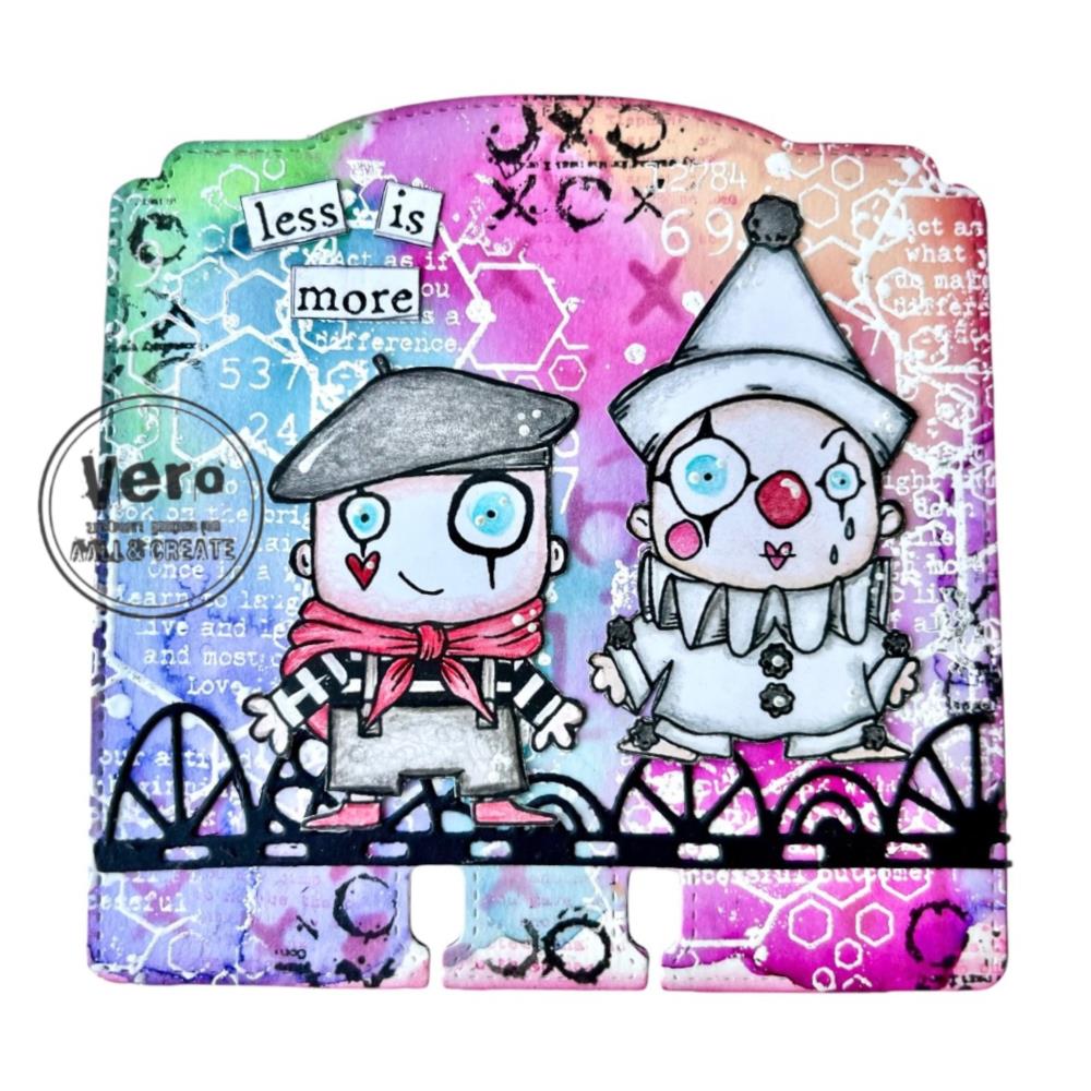 AALL And Create A7 Photopolymer Clear Stamp Set: Pierrot And Mime (5A002GJ91GJ11)