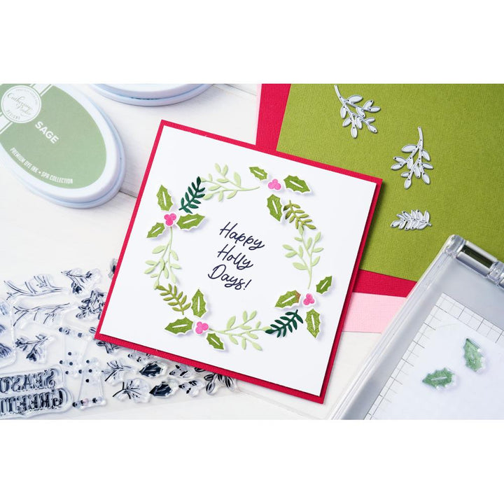 Sizzix Framelits Die Set: Happy Holly Days #2, 25/Pkg, By Catherine Pooler (5A00241M1G7BL)