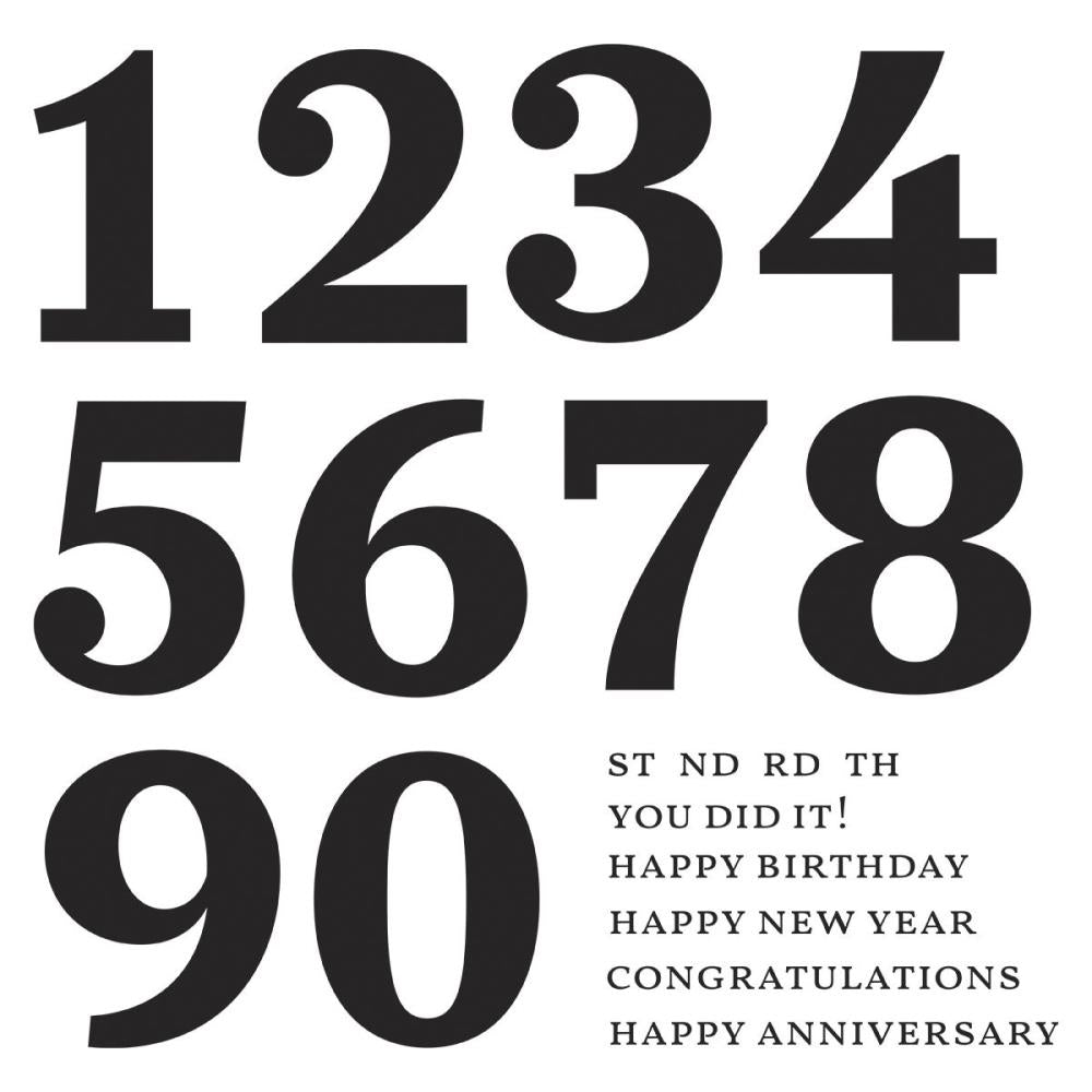 Spellbinders The Color Mix Celebrations Press Plates: Bold Color Mix Numbers (5A002HXF1GKHC)