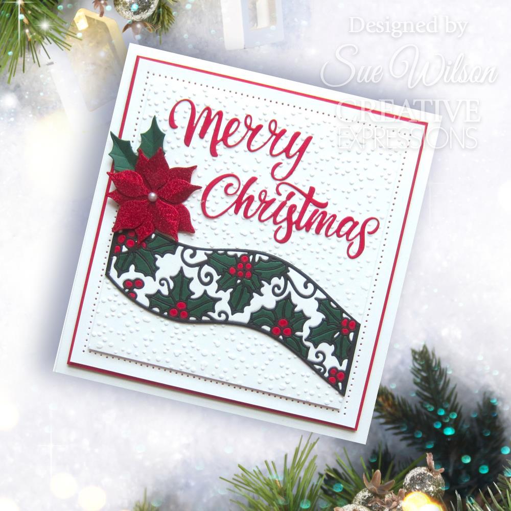 Creative Expressions Shadowed Craft Die: Festive Merry Christmas - Sentiments, By Sue Wilson (5A00283K1GB62)