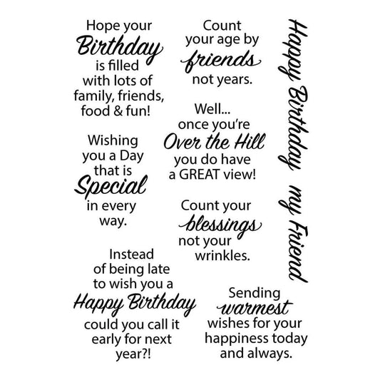 Stampendous Clear Stamp Set: Birthday Messages (5A0022Y41G60D)