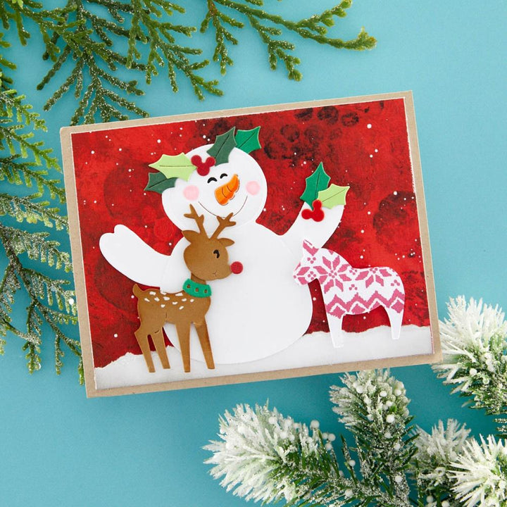 Stampendous Etched Die: Holiday Hugs - Snowman Hugs (S5592)