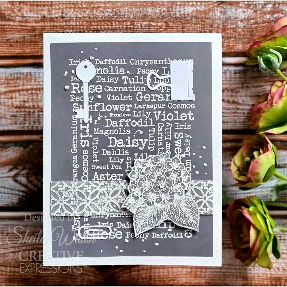 Woodware 4"X6" Clear Stamps Singles: Flower Names (FRS1037)