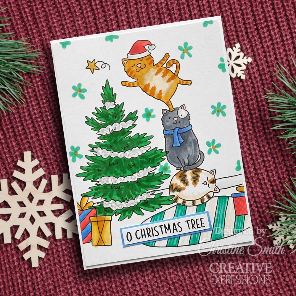 Creative Expressions Jane's Doodles 6"x8" Clear Stamp Set: O Christmas Tree (CEC1035)