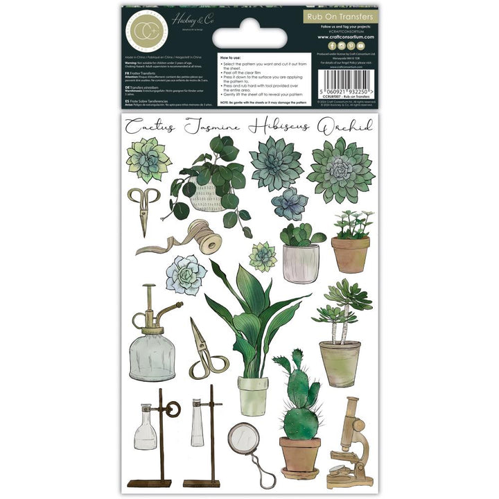 Craft Consortium Botany Boutique Rub-On Transfers, 2/Pkg (5A0023C81G6C9)