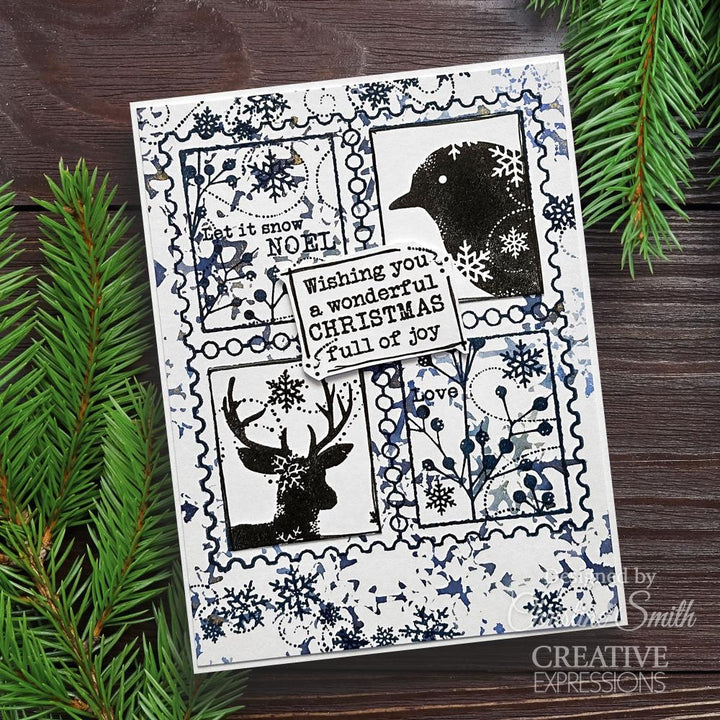 Woodware 4"X6" Clear Stamps: Winter Postage (FRS1017)