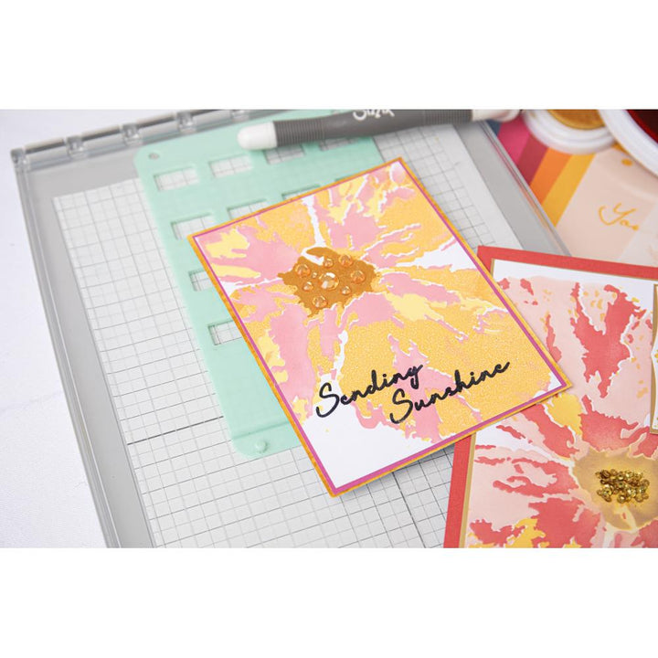 Sizzix A6 Layered Cosmopolitan Stencils: Floral Impressions, By Stacey Park 4/Pkg (666588)