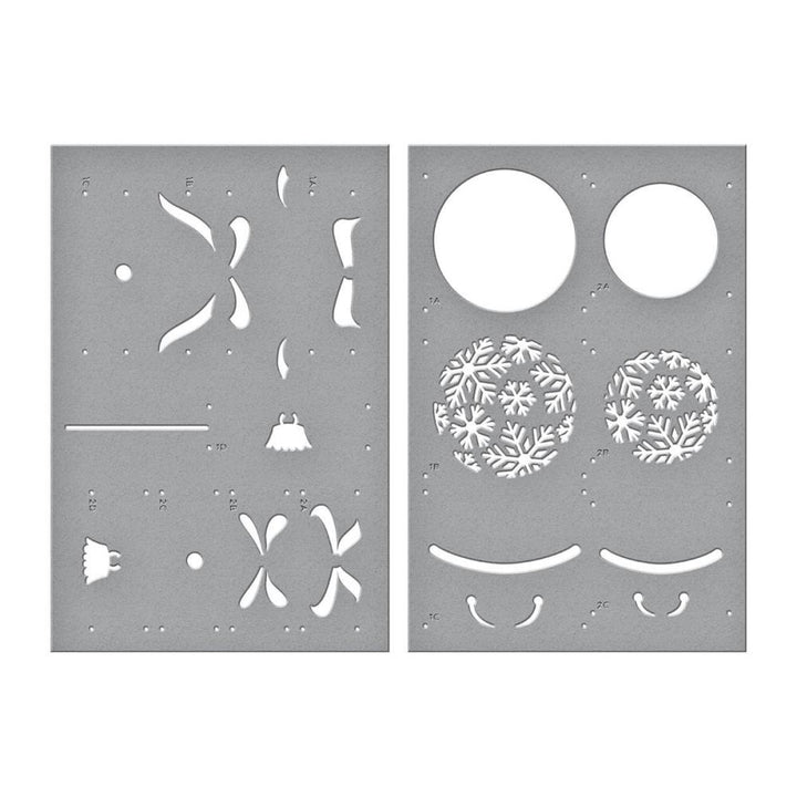 Spellbinders Stencil: Snowflakes - Snowflake Ornaments, By Bibi Cameron (STN065)