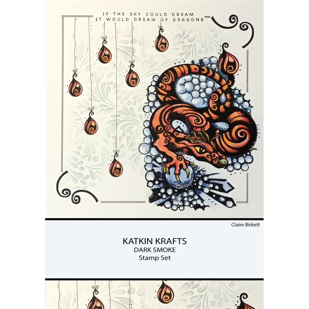 Creative Expressions 6"X8" Clear Stamp Set: Dark Smoke, By Katkin Krafts (KK0002)