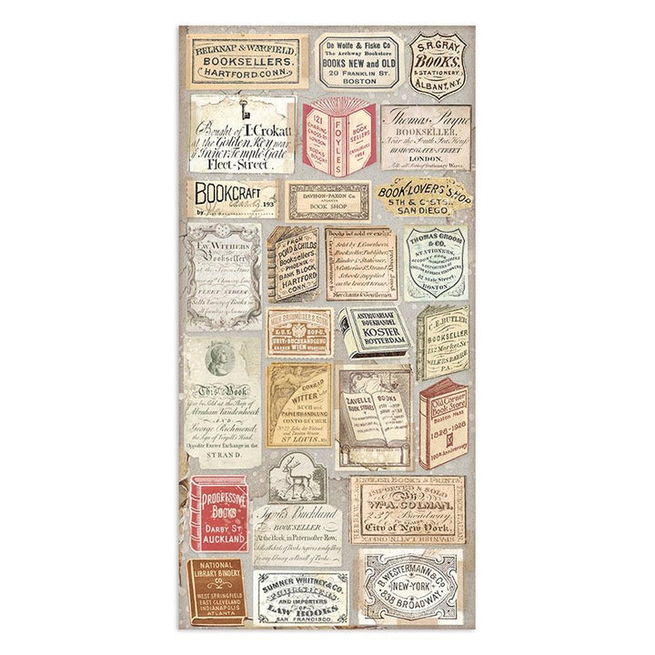 Stamperia Vintage Library Collectables 6"X12" Double-Sided Paper, 10/Pkg (SBBV22)