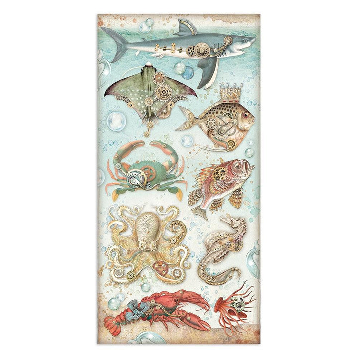 Stamperia Songs Of The Sea 6"X12" Collectables Double-Sided Paper, 10/Pkg (SBBV25)