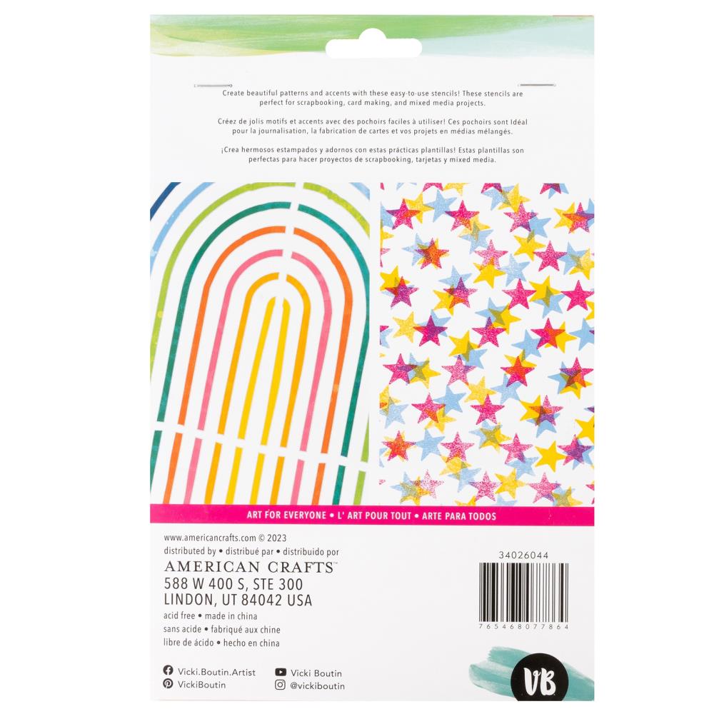 Vicki Boutin Bold And Bright Stencil Pack: Arches, 3/Pkg (5A0026JG1G91Z)