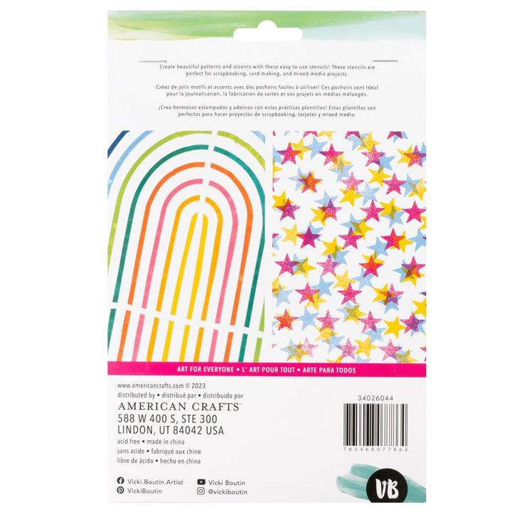 Vicki Boutin Bold And Bright Stencil Pack: Arches, 3/Pkg (5A0026JG1G91Z)