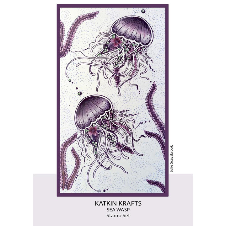 Creative Expressions 6"X8" Clear Stamp Set: Sea Wasp, By Katkin Krafts (KK0001)