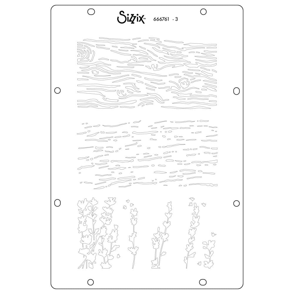 Sizzix Clear Stamp Set W/ Stencils: Nature, 20/Pkg, By Vic Hollins (5A002BL51GF30)