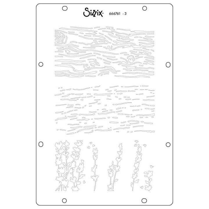 Sizzix Clear Stamp Set W/ Stencils: Nature, 20/Pkg, By Vic Hollins (5A002BL51GF30)