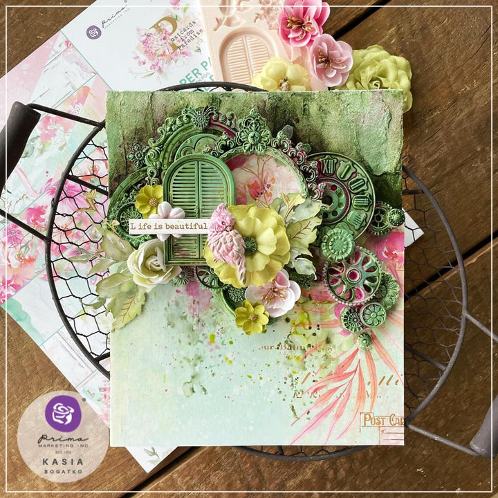 Prima Marketing Postcards From Paradise Chipboard Stickers: W/Foil Accents, 49/Pkg (PC662288)