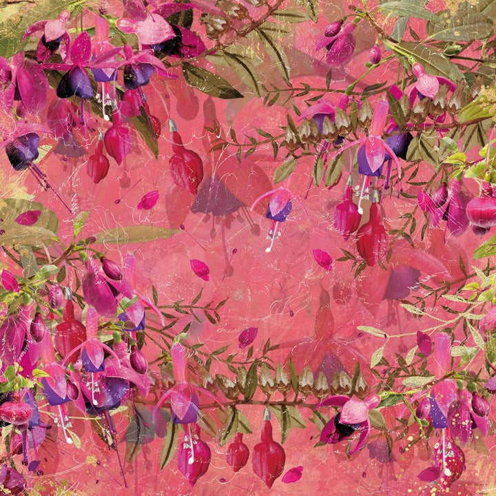 Crafter's Companion Nature's Garden Fabulous Fuchsia 8"X8" Vellum Pad (FVELPAD8)