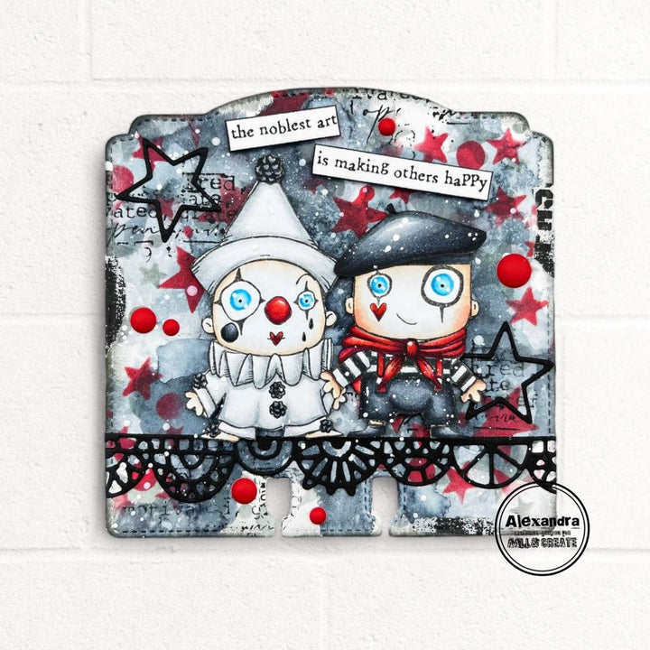 AALL And Create A7 Photopolymer Clear Stamp Set: Pierrot And Mime (5A002GJ91GJ11)