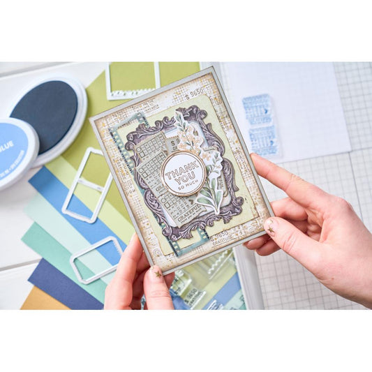 Sizzix/49 and Market A5 Clear Stamps With Framelits Die: Forever Journal Essentials (5A00241C1G7B0)