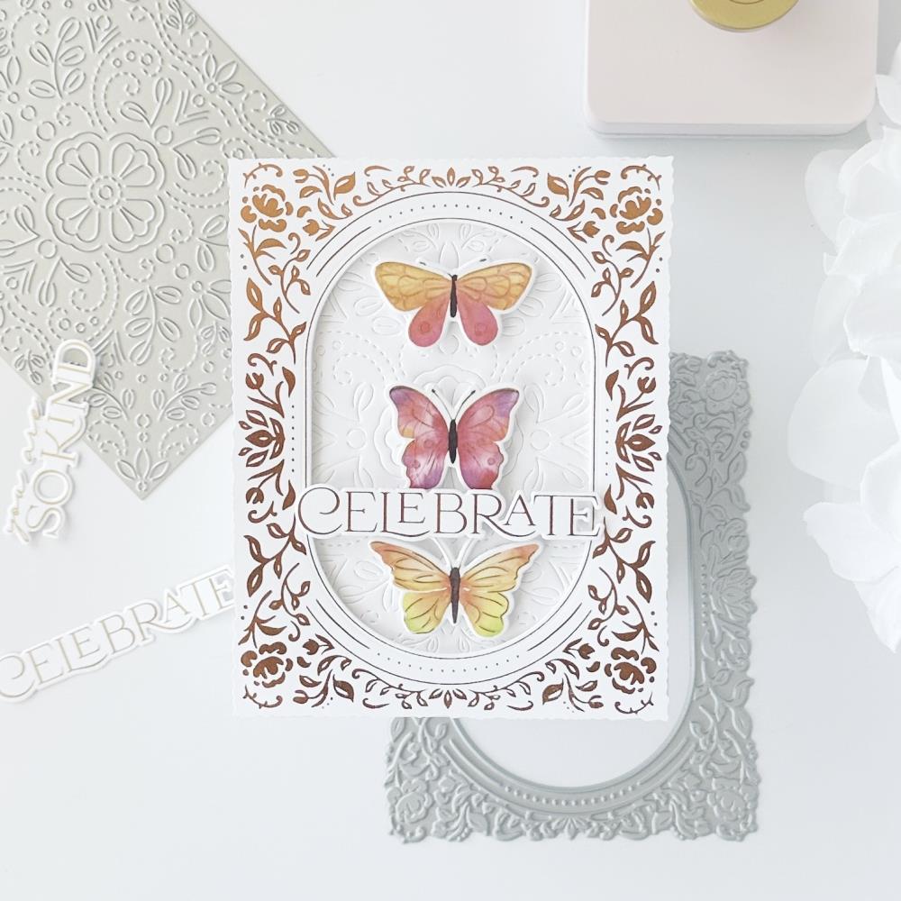 Pinkfresh Studio Press Plate: Dainty Floral Frame (5A002CVR1GGCN)