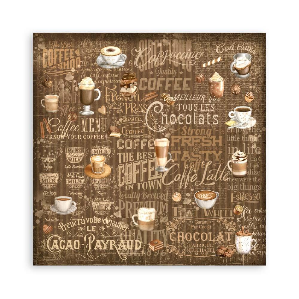 Stamperia Coffee And Chocolate 12"X12" Single-Sided Paper Pad, 22/Pkg (SBBXLB13)