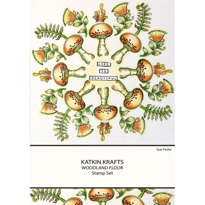 Creative Expressions 6"X8" Clear Stamp Set: Woodland Floor, By Katkin Krafts (KK0003)