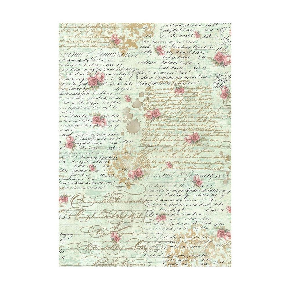 Stamperia Rice Paper Sheet A4-Precious Peony Background