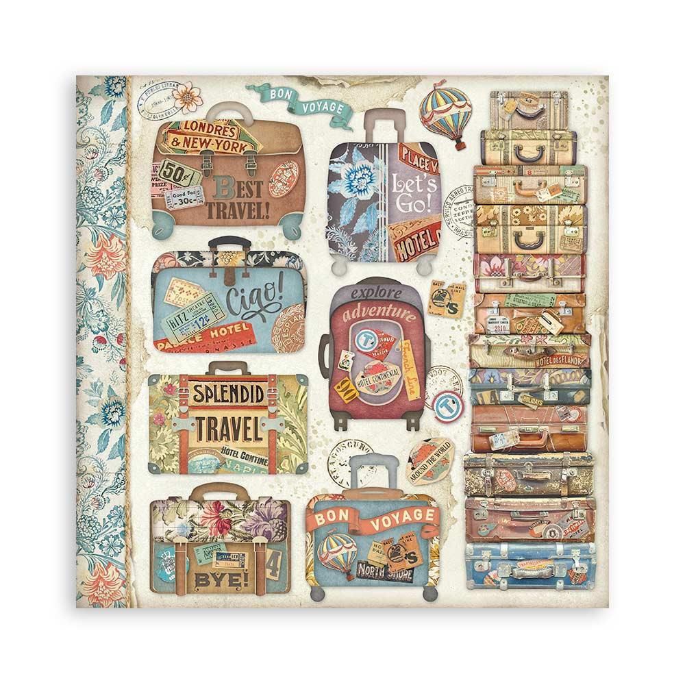 Stamperia Art Of Travelling 12"X12" Single-Sided Paper Pad, 22/Pkg (SBBXLB19)