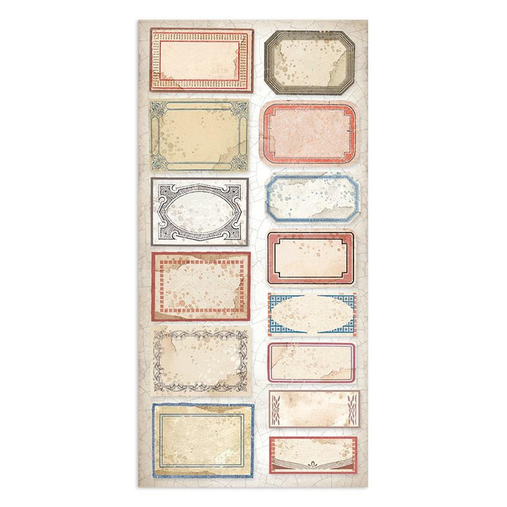 Stamperia Vintage Library Collectables 6"X12" Double-Sided Paper, 10/Pkg (SBBV22)