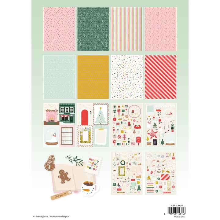 Studio Light 8.26"X11.57" Designer Die-Cut Paper Pad: Nr. 218, Sweet Christmas, 28/Pkg (5A002BF11GDZ7)