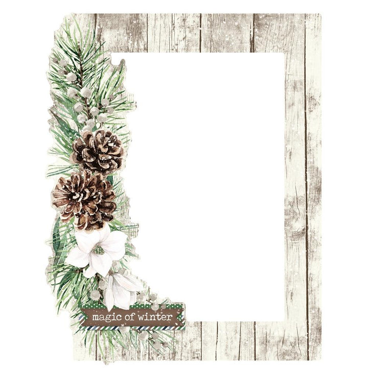 Simple Stories Simple Vintage Fresh Snow Chipboard Frames, 6/Pkg (23725)