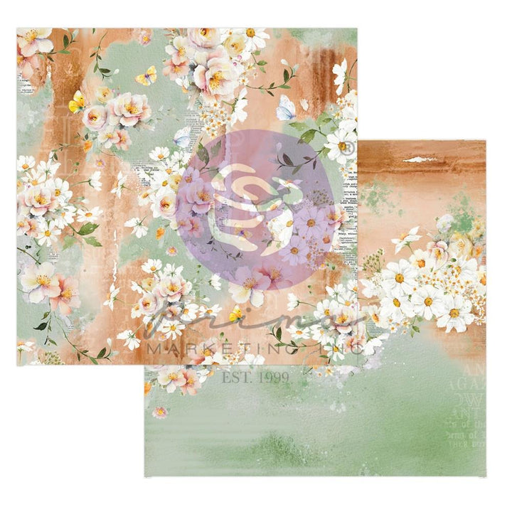 Prima Marketing In Full Bloom 12"X12" Double-Sided Paper Pad, 14/Pkg (P668495)