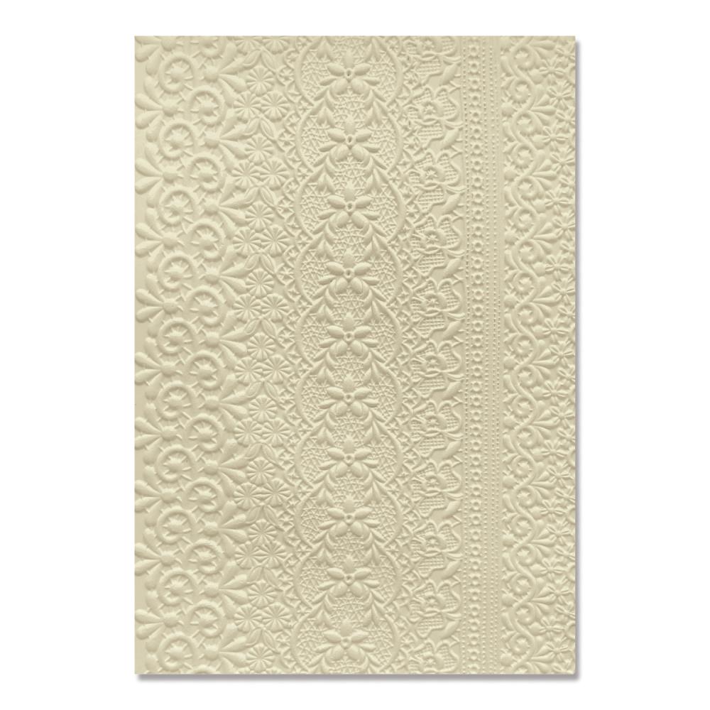 Sizzix 3D Textured Impressions: A5 Embossing Folder Lace, By Eileen Hull (666511)