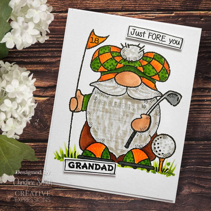 Woodware 4"X6" Clear Stamps: Golfing Gnome (FRS1000)