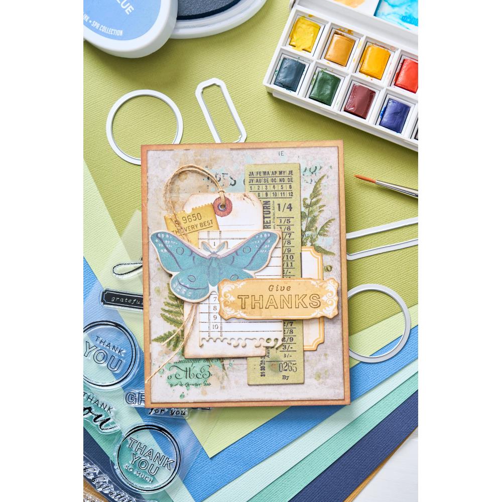 Sizzix/49 and Market A5 Clear Stamps With Framelits Die: Forever Journal Essentials (5A00241C1G7B0)