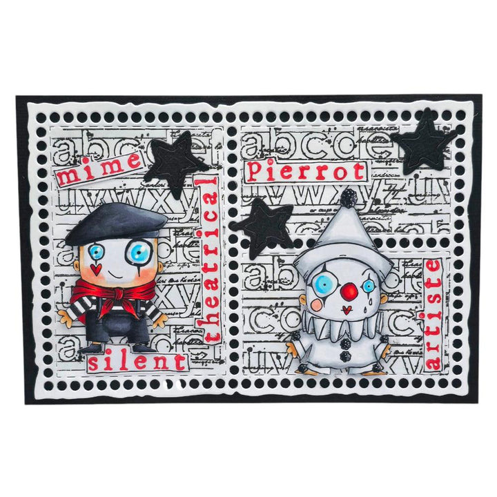 AALL And Create A7 Photopolymer Clear Stamp Set: Pierrot And Mime (5A002GJ91GJ11)