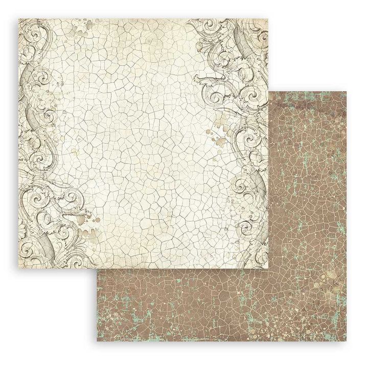 Stamperia Brocante Antiques Backgrounds 8"X8" Double-Sided Paper Pad, 10/Pkg (SBBS102)