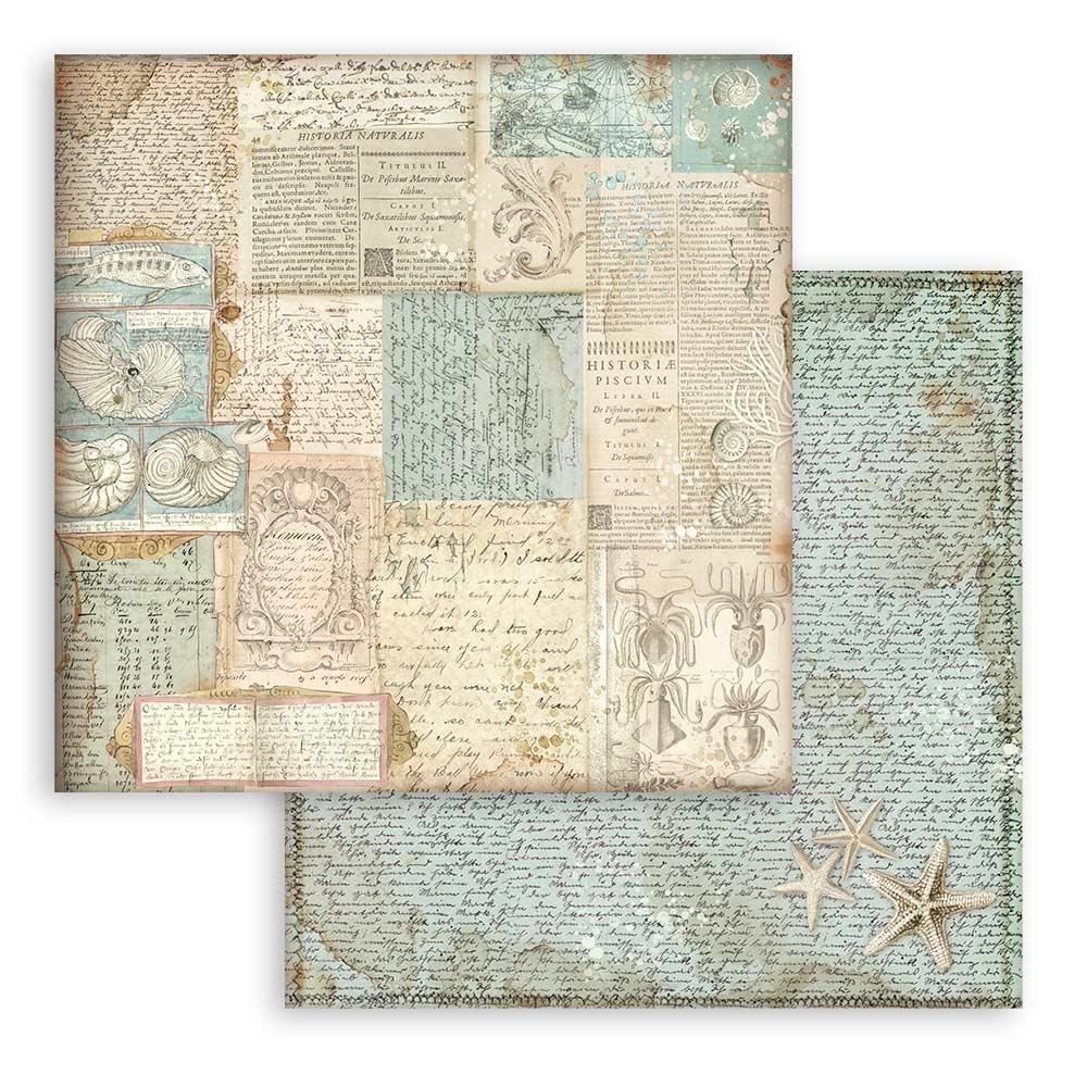 Stamperia Songs Of The Sea 12"X12" Double-Sided Paper Pad: Backgrounds , 10/Pkg (SBBL142)