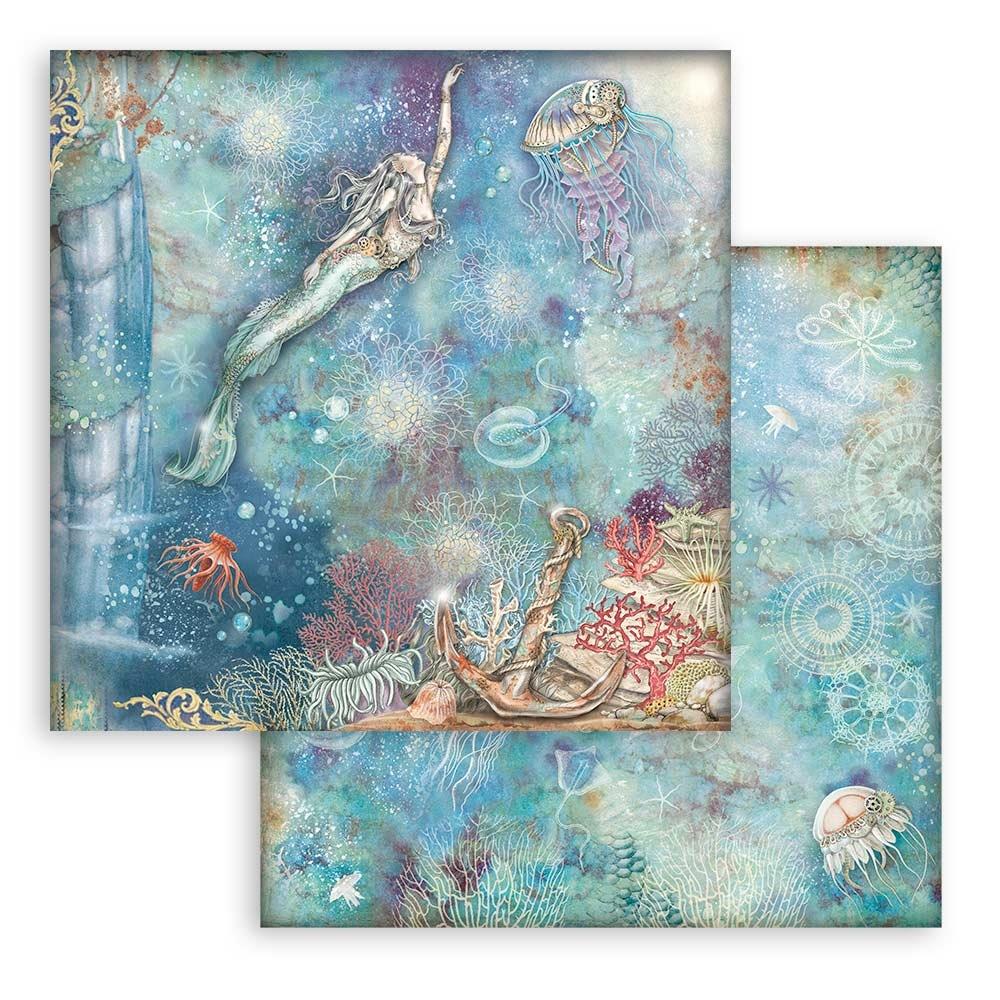 Stamperia Songs Of The Sea 8"X8" Double-Sided Paper Pad, 10/Pkg (SBBS90)