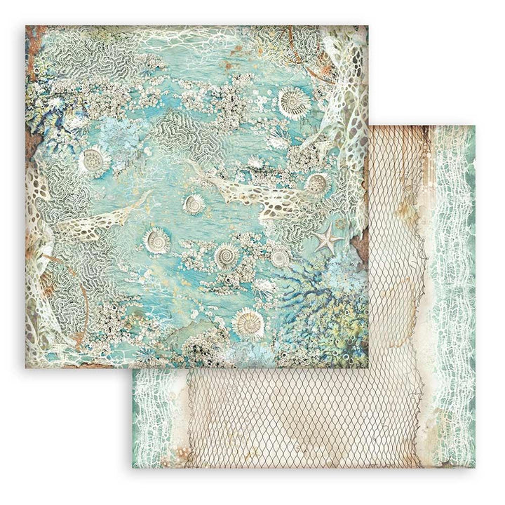 Stamperia Songs Of The Sea 12"X12" Double-Sided Paper Pad: Backgrounds , 10/Pkg (SBBL142)