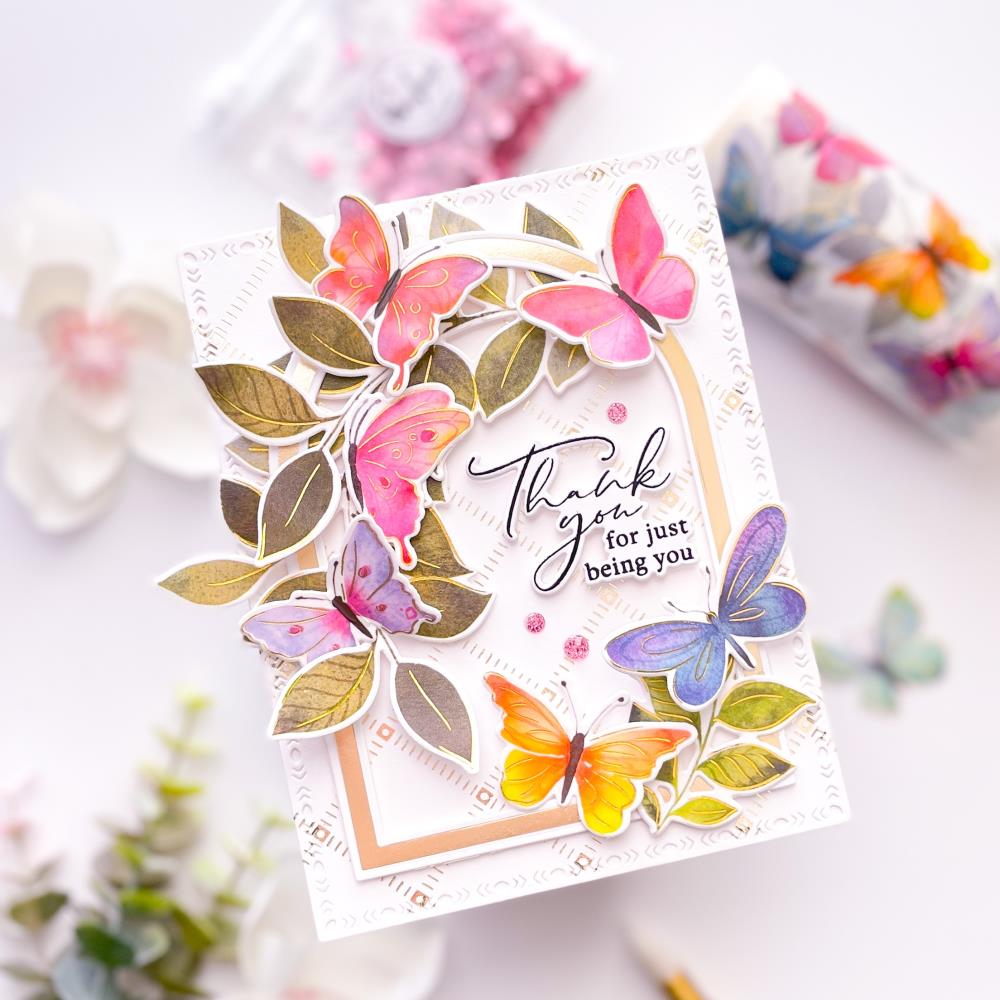 Pinkfresh Studio 4"X10m Washi Tape: Fluttering Butterflies (5A0022H81G59L)