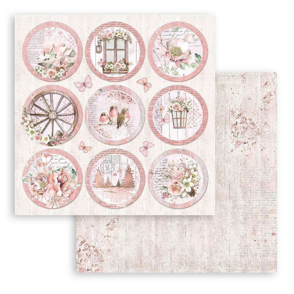 Stamperia Double-Sided Paper Pad 12x12 10/Pkg-Shabby Rose, 10 Designs/1 Each