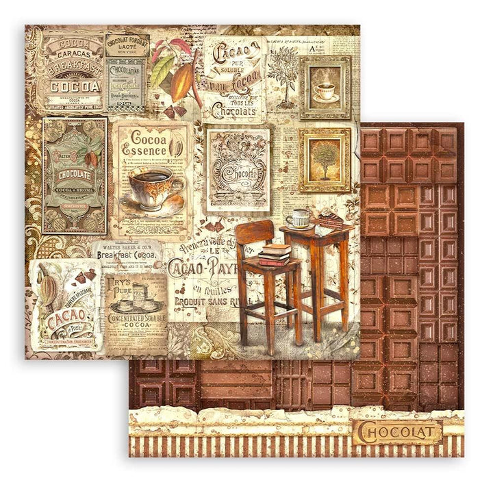 Stamperia Coffee And Chocolate 12"X12" Double-Sided Paper Pad, 10/Pkg (SBBL144)